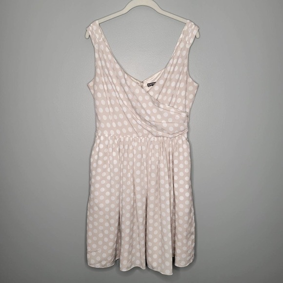 Express Dresses & Skirts - Express Polka Dot Mini Dress in Cream and White